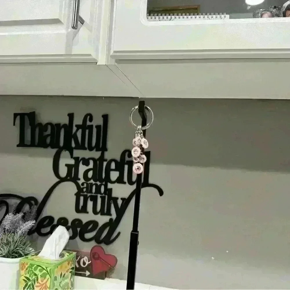 COACH Vintage BCA Signature Pink Diamond CZ Multi Charm Fob Keychain 1734